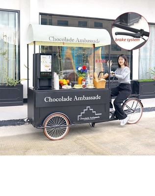 220V/380V Voltage Tricycle Mobile Food Truck for Design Street Ice Cream Cart