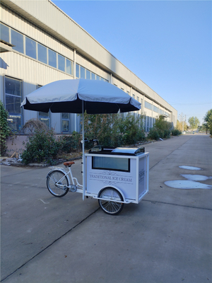 Snack Food Ice Cream Push Cart Tricycle Customized Cooking Equipment with Wheels