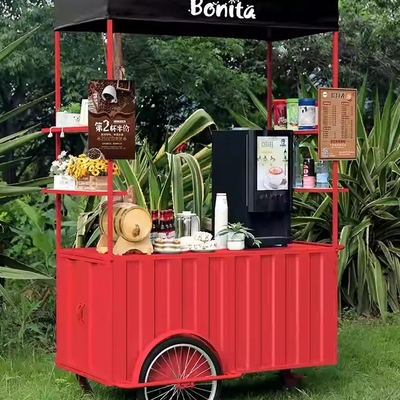 Outdoor Street Food Cart Mobile Coffee Carts Electric Tricycle Fast Food Equipment