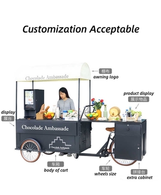 Electric Tricycle Food Truck with Customized Voltage and Heavy-Gauge Galvanized Steel