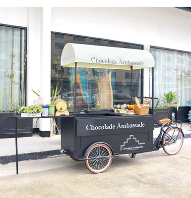 200kg Capacity Customized Color Fast Food Cart Bike Electric Food Ice Cream Truck