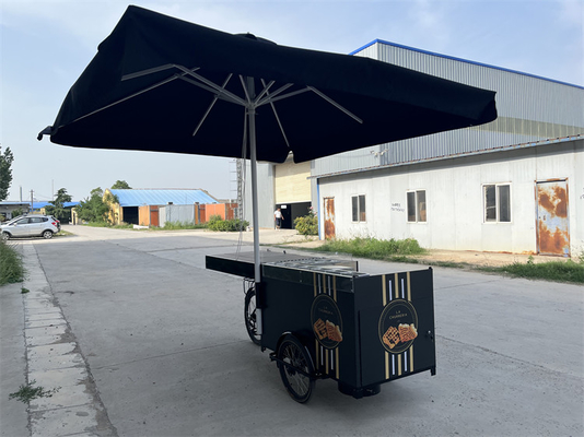 Coffee Carts Food Vending Bicycle for Convenient Food Service L2700*W800*H2200mm