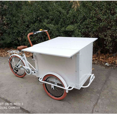 Water Raw Material One-Stop Coffee Delivery Tricycle 220V/110V Voltage Mobile Food Bike