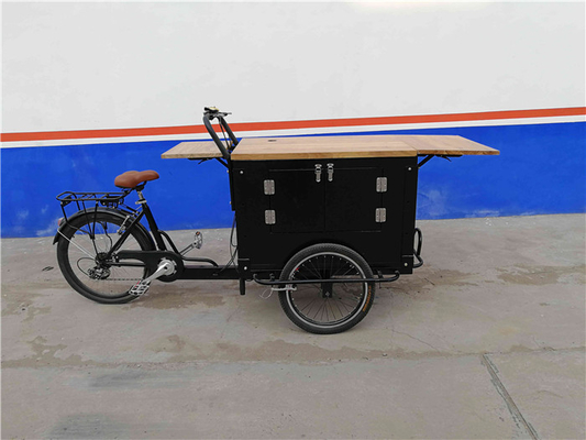 Stainless Steel Coffee Cart Trailer for Outdoor Bike and Street Vending Tricycle
