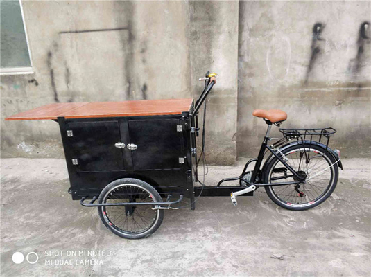 Stainless Steel Coffee Cart Trailer for Outdoor Bike and Street Vending Tricycle