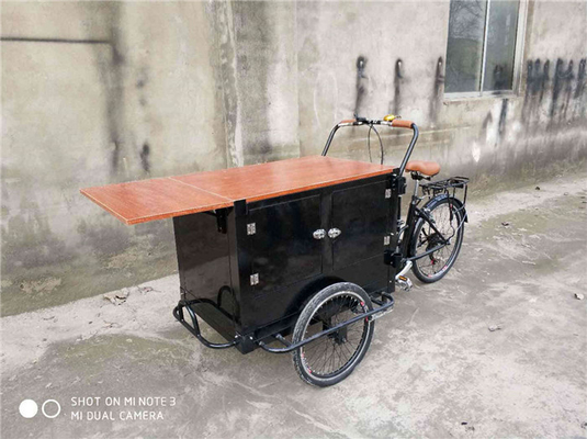 Stainless Steel Coffee Cart Trailer for Outdoor Bike and Street Vending Tricycle