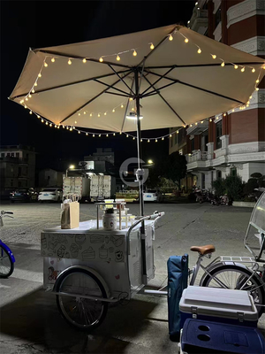 Mobile Food Bike Carts Bicycle Nuts Snack Food Cart with and Mobile Hot Dog Cart