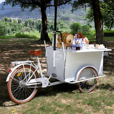 100kg Retro Coffee Bike for Street Mobile Coffee Trike Shop Bicycle Fast Food Cart Bike