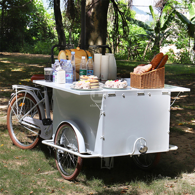 250*124*135cm Cannery Application Coffee Food Tricycle Cart with Cargo and Capacity