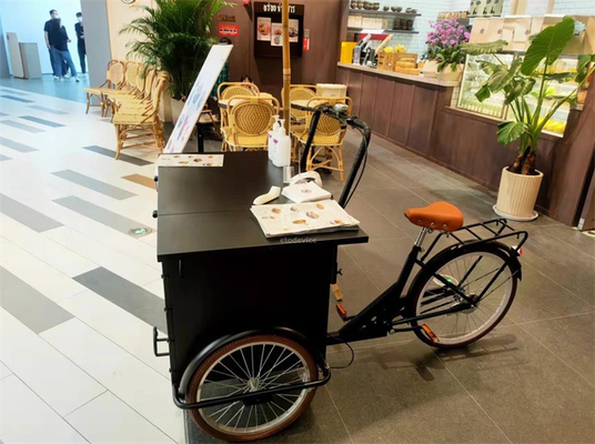 250*124*135cm Cannery Application Coffee Food Tricycle Cart with Cargo and Capacity