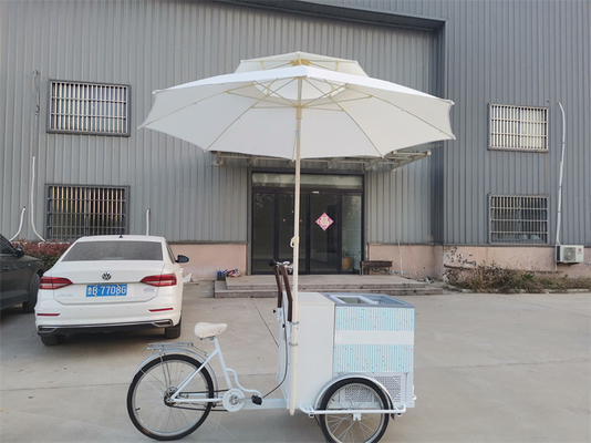 214*83*240cm Commercial Coffee Bike for Hot Drinks and Tea Stainless Steel Tricycle