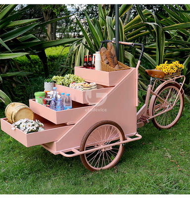 Outdoor Food Vending Cart with Soybean Raw Material and Three Wheels Electric Cargo Bike