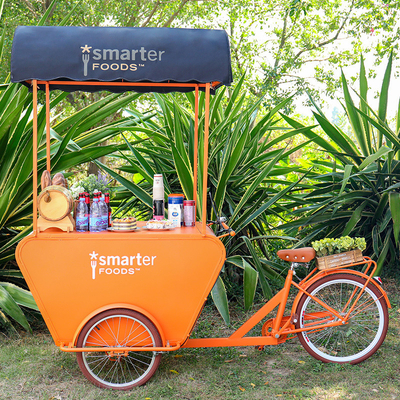 Mobile Coffee Cart Electric Tricycle Snack Vending Van Food Truck Barbecue 3 Wheels Black