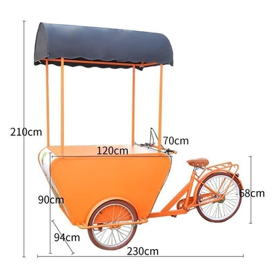 Mobile Coffee Cart Electric Tricycle Snack Vending Van Food Truck Barbecue 3 Wheels Black