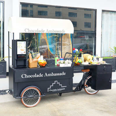 USA Market Customize Ice Cream Bicycle Food Carts with 100kg Capacity