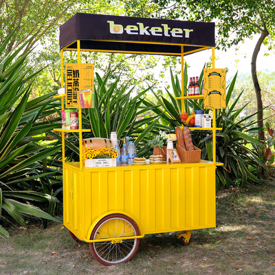 Hand Push Street Fast Food Cart with Soybean Raw Material and Ice Cream