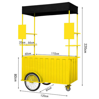 110v/220v Voltage Outdoor Fast Food Kiosk Ice Cream Bike for Outdoor Snack Sales