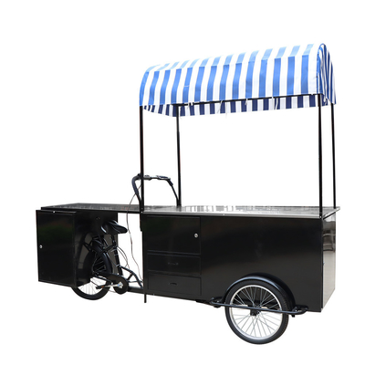 Coffee Electric Vending Tricycle Freezer Business Bike Ice Cream Carts Bicycle 120KG