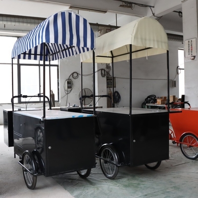 110*70cm Wheel Cargo Bike for 1-2 People Street Food Delivery Crepe Trailer Tricycle Cart