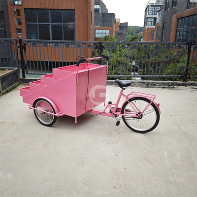 Customized Food Vending Cart For High Productivity Fruits and Flowers on Street Tricycle