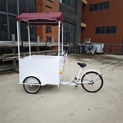 Seasoning Plant Mobile Fast Food Tricycle with Freezer and Cold Drink Bike Trailer