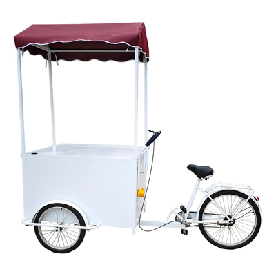 Outdoor Street Food Cart Best Mobile Electric Cargo Bicycle Trailer 3 Wheel Tricycle with Front Basket