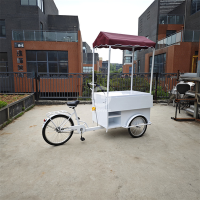 Outdoor Street Food Cart Best Mobile Electric Cargo Bicycle Trailer 3 Wheel Tricycle with Front Basket