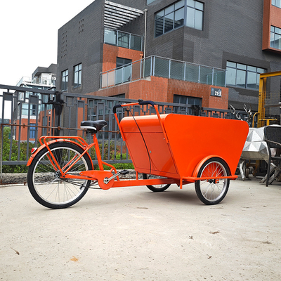 Mobile Tricycle Food Trolley Multifunctional Street Vending Bike Cart with Umbrella
