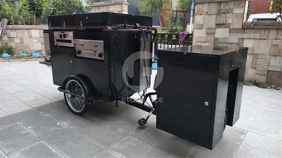 Street Food Carts Crepe Cart and Mobile Three-Wheeled Bicycles for Manufacturing Plant