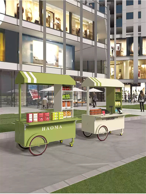 Hand Push Cart for Commercial Street Food Optional Equipment Ice Cream Machine