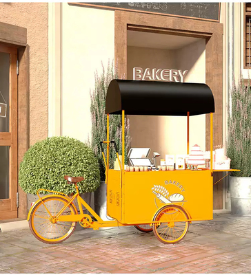 Food Cake Display Tricycle Perfect for Customized Food Vending and Ice Cream Delivery