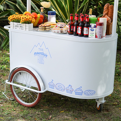 New Design Ice Cream  Hand Push Cart for Frozen Desserts