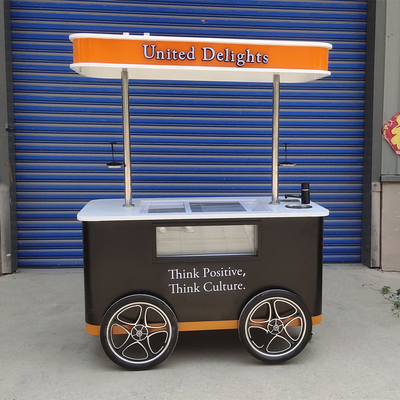 Gelato Ice Cream Push Cart /freezer vending machine /display freezer