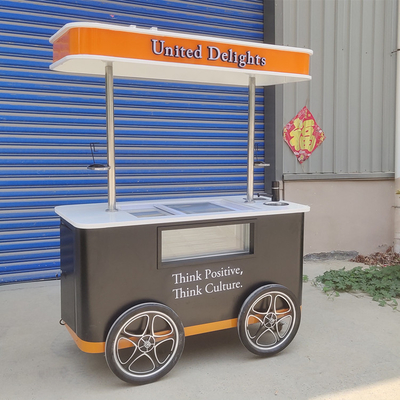 Gelato Ice Cream Push Cart /freezer vending machine /display freezer