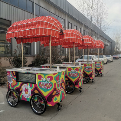 2023 New design coffee tricycle bike food cart for mobile business Ice Cream Cart Gelato Bike