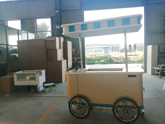 Low Price Tricycle Fried Ice Cream Vending Cart For Sale