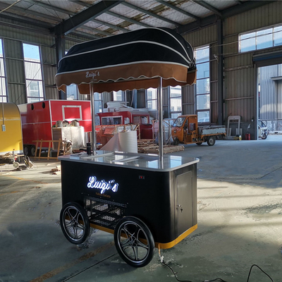 Ice Cream Trucks Mobile Hard Ice Cream Ball Push Food Cart Chinese Manufacturers Ice Cream Cart