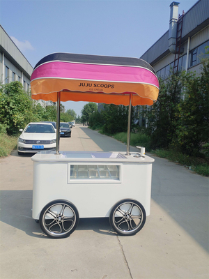 High Quality Food Truck Ice Cream Display Cabinet Gelato Popsicle Ice Cream Push Cart