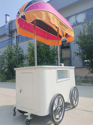 High Quality Food Truck Ice Cream Display Cabinet Gelato Popsicle Ice Cream Push Cart