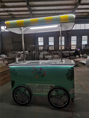 hot sale Popular Street Application Gelato Cart Italian Ice Cream Cart With CE
