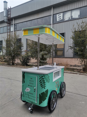 Commercial Mini Frozen Ice Cream Display Cart Trailer Gelato Mexican Beach Ice Cream Freezer Hand Cart Push Carts For Ice Cream