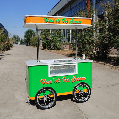 OEM CE Approved 4 Wheels Cargo Bike with Freezer Food Vending Carts for Sale Ice Cream Electric Tricycle