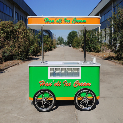 OEM CE Approved 4 Wheels Cargo Bike with Freezer Food Vending Carts for Sale Ice Cream Electric Tricycle