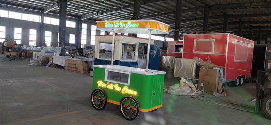 OEM CE Approved 4 Wheels Cargo Bike with Freezer Food Vending Carts for Sale Ice Cream Electric Tricycle