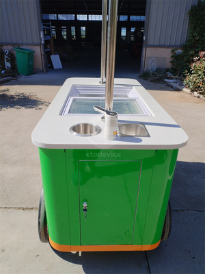 OEM CE Approved 4 Wheels Cargo Bike with Freezer Food Vending Carts for Sale Ice Cream Electric Tricycle
