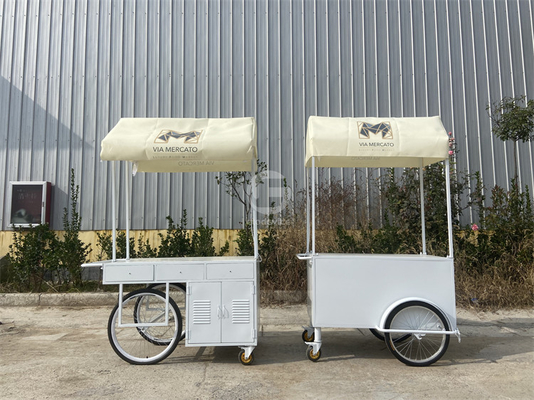 3 wheel Cargo Bike Street Food Delivery Bike Crepe Trailer High Standard Ice Cream Coffee Push Cart