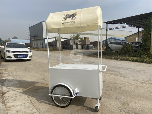 Ice cream cart shop soft frying mini classic bar scooter push cart