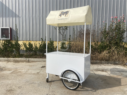 Ice cream cart shop soft frying mini classic bar scooter push cart