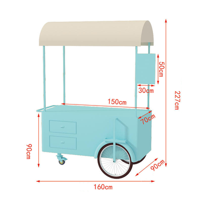 fast concession trailer food truck electric street kiosk crepe cart mobile crepe coffee bike food cart design