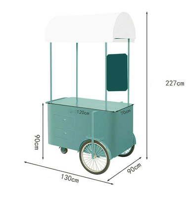 Food Truck Food trailer Mini Square Hamburgers Pizza BBQ Fast Food Trailer ice cream bike bicycle Cart for Sale